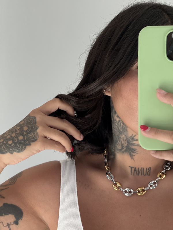 COLLAR BICOLOR ESLABON