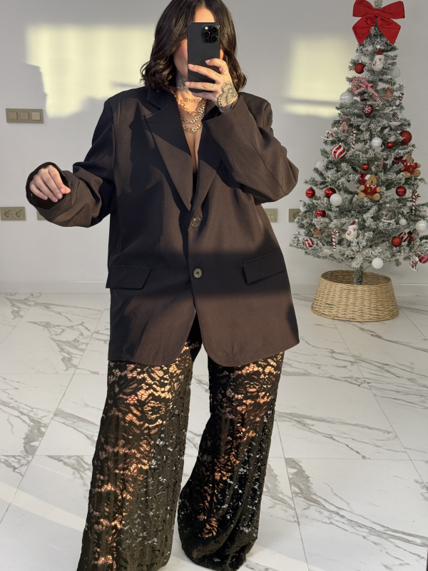 PANTALÓN RECTO ENCAJE