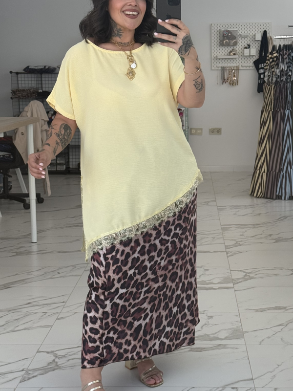 FALDA SATINADA ESTAMPADA