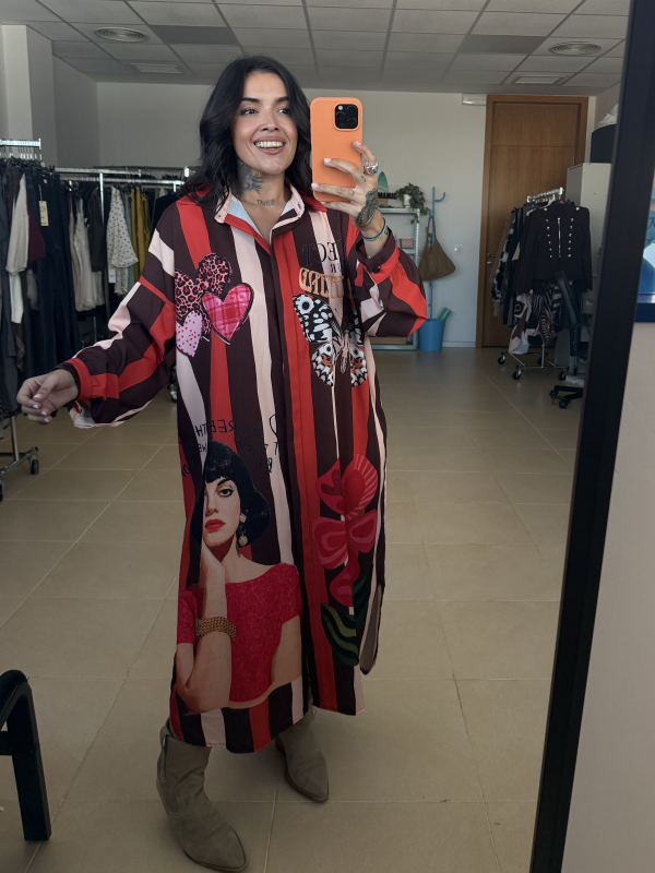 VESTIDO CAMISERO ESTAMPADO